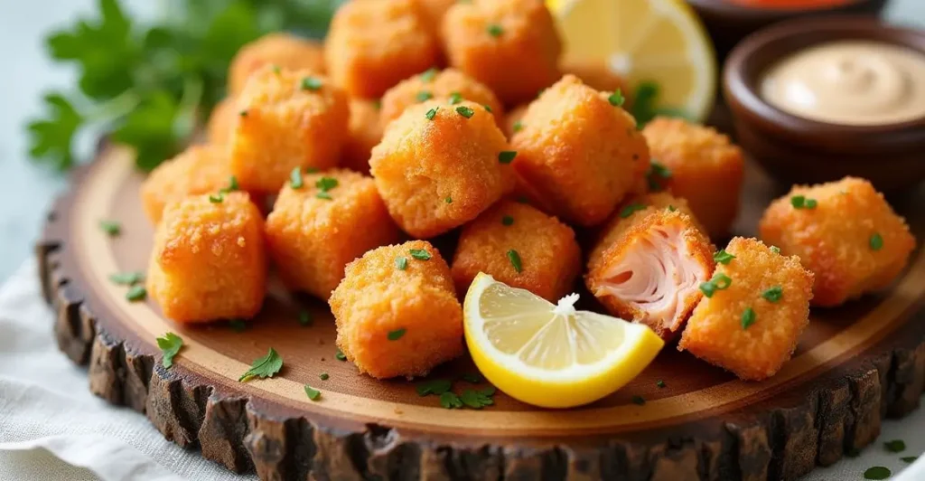 Crispy Fried Salmon Bites