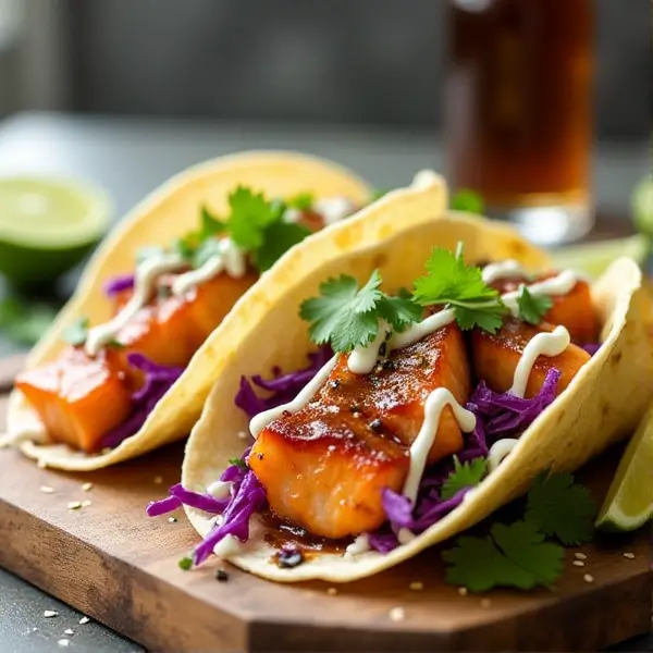 Hot Honey Salmon Bites