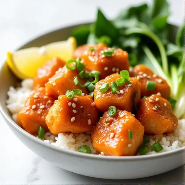 Hot Honey Salmon Bites